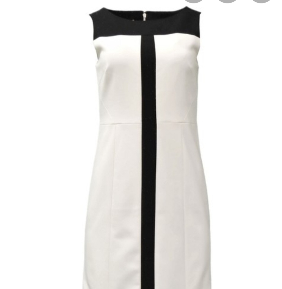 4.collective white& black block dress